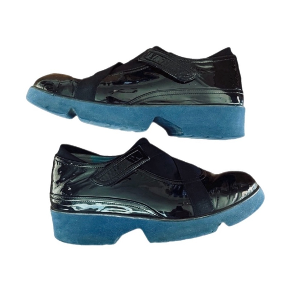 Thierry Rabotin Made in Italy Lena Black Patent Leather with Velcro Strap Size 6 - Picture 6 of 7
